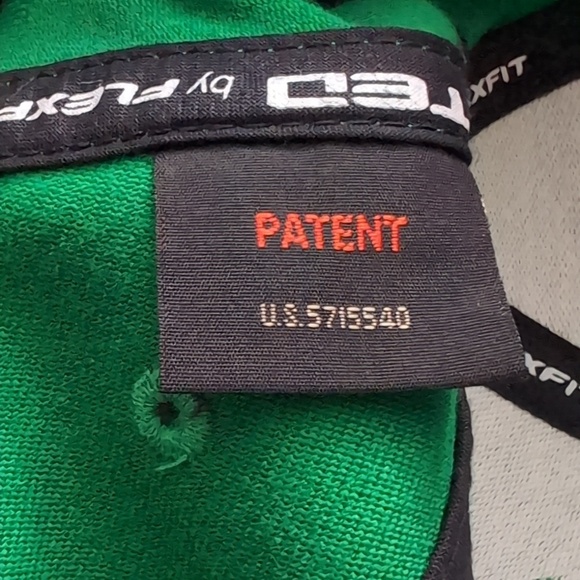 Lids Blank Green Flat Bill 210 Fitted Hat by Flexfit,Size 7 1/4-7 5/8. - Picture 8 of 9